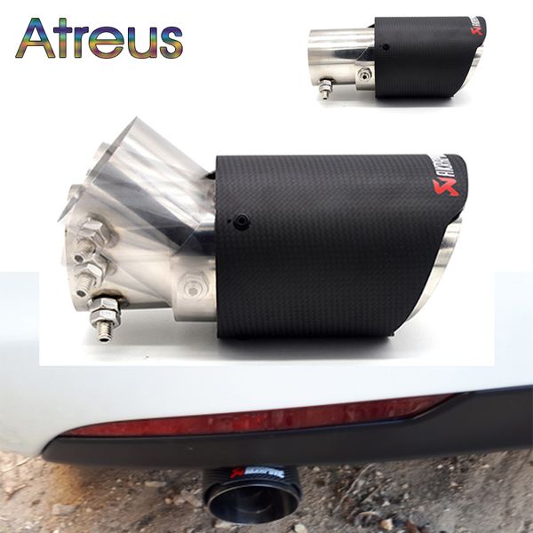 

universal carbon adjustable angle akrapovic tip exhaust pipe for forester yaris corolla rav4 auris avensis prius