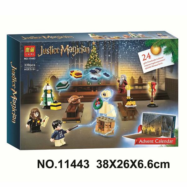 

2019 new 11443 339pcs potter movie advent calendar building blocks bricks kids toys christmas gift 75964