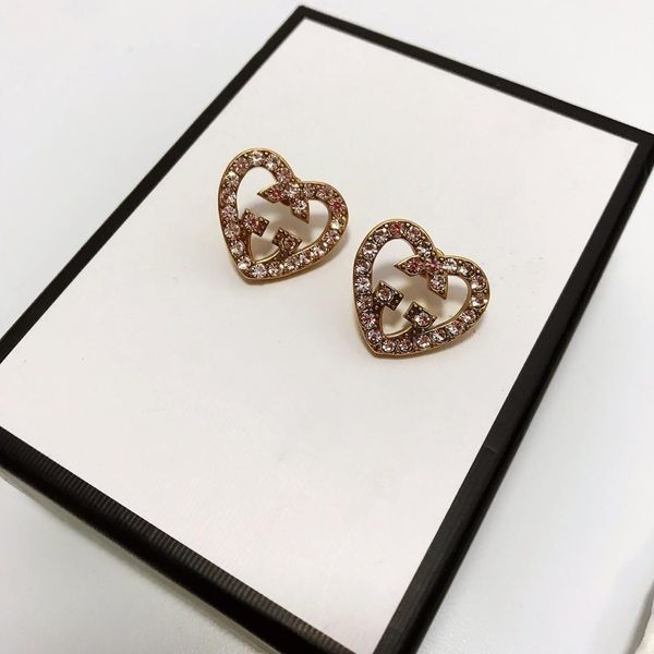 

fashion new sale love diamond designer earrings luxury designer jewelry women earrings, Golden