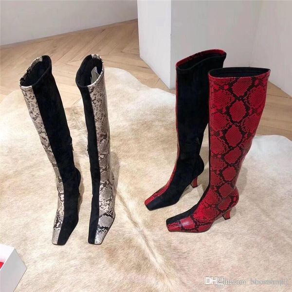 

high heels shoes over knee high boots fashion women round toe platform winter boots autumn shoes, Black