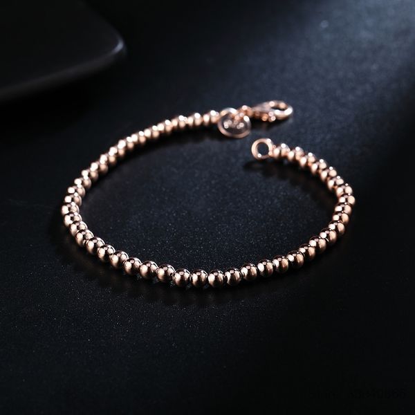 

европа и горячий продавать соединенные штаты мода 4mm beads цепь браслет 20см для подростков девочек lady gift женщины fine jewelry, Black