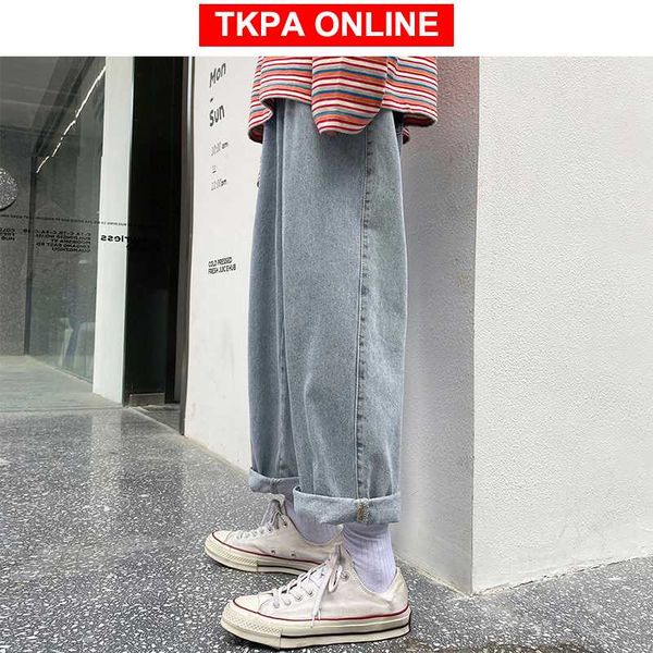 

men spring blue jeans harajuku 2020 mens streetwear baggy harem denim pants male korean fashions oversized clothes 3xl