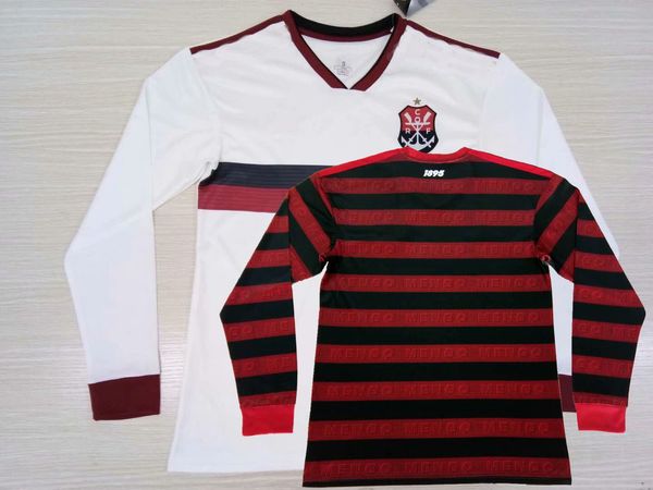 

2019 2020 cr фламенго длинного рукава футбол джерси фламенго diego дом вдали 19 20 футбол полная рубашка, Black;yellow