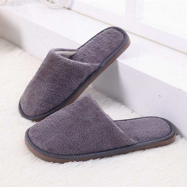 

17cotton plush slipper inter arm omen men slippers i, Black
