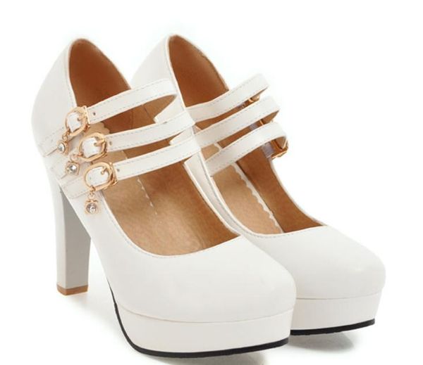 

women's shoes in spring and autumn high coarse heel waterproof table @111, Black