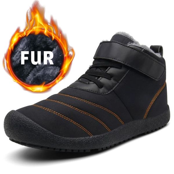 

men shoes plus size winter boots for men waterproof warm men shoes for work dropshipping indestructible shoes chaussure homme, Black