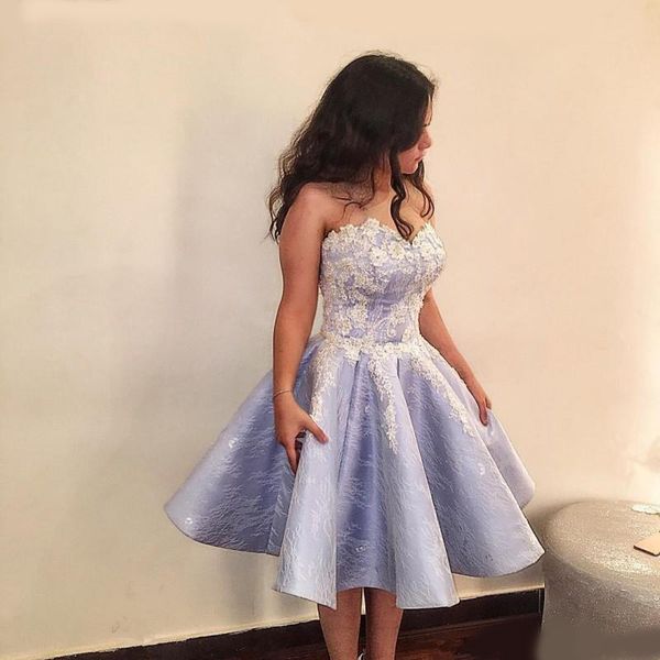 

2020 generous lavender lace applique a line short homecoming dresses sweetheart graduation party gowns short prom dresses cocktail gowns, Blue;pink