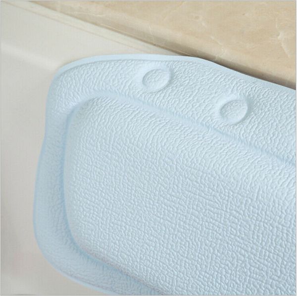 

home bathtub pillow spa bath pvc foam pillows cushion suction cups neck and back support soft headrest bathroom accersories