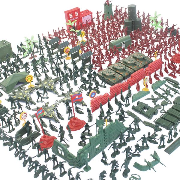 

330 pieces army action figures and accessories (4cm army soldiers in 2 colors