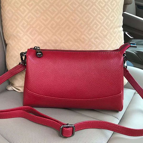 

ladies genuine cow leather crossbody hand bags for women soft real first layer cowhide handbag bag messenger shoulder flap bags