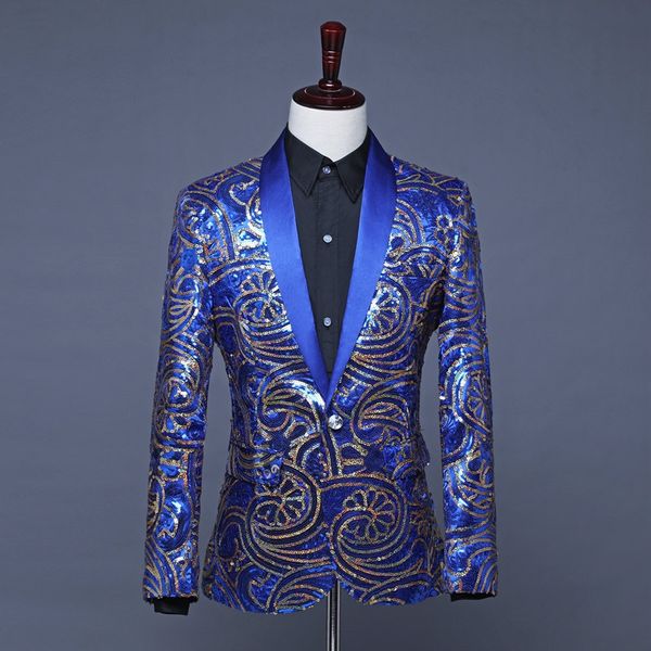 

men royal blue sequin jacket blue blazer men stage costumes carnaval clothes americanas hombre sequin blazer, White;black