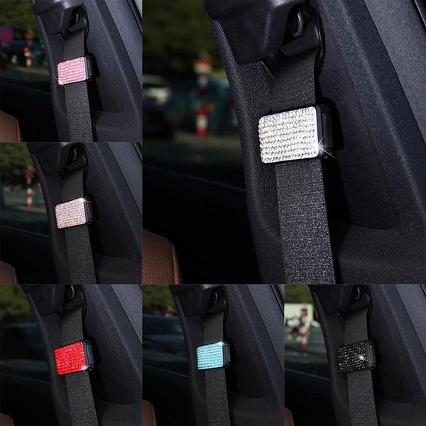 

universal car safety belt clip vehicle adjustable seat belts holder ser buckle clamp rhinestone adjuster clips