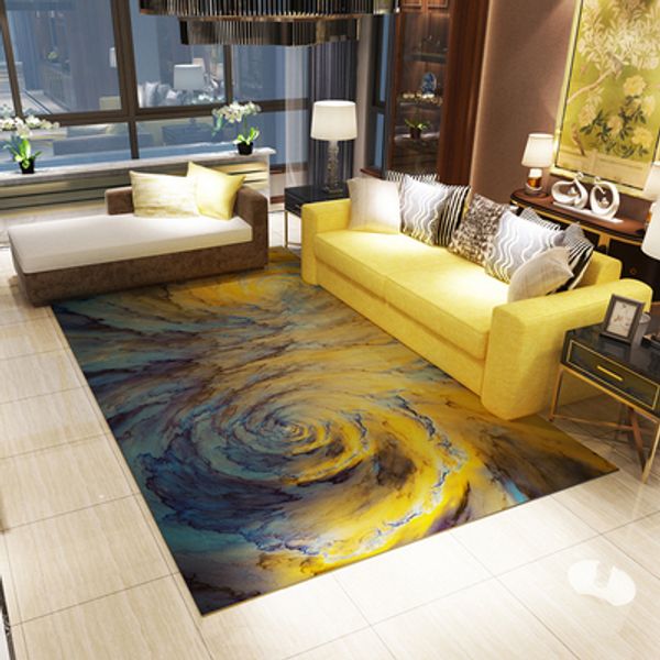 

american style rectangular carpet creative landscape bedroom living room sofa non-slip soft mat