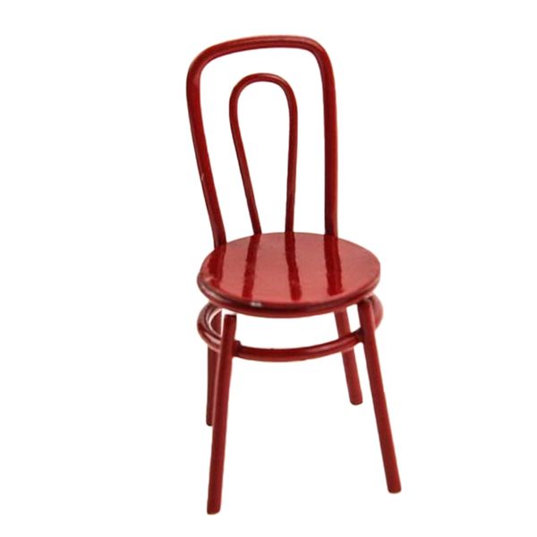 

1:12 dollhouse miniature metal chairs for action figures accessories kid's toy