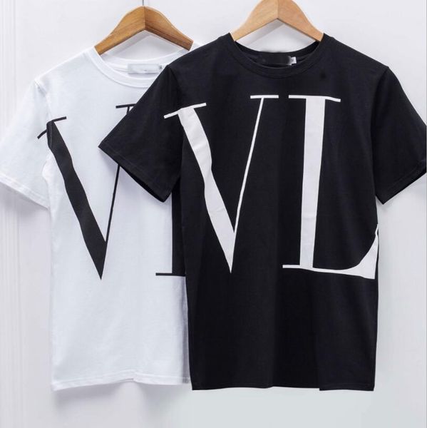 

2019 осень новый прилив бренда хлопок напечатаны с короткими рукавами свободные ве