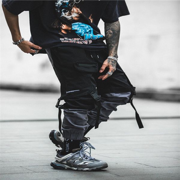 

Mens overalls Pants Casual Loose Band Pants Spring Summer Fashion Trousers Teenager Zipper Fly Pencil Pants