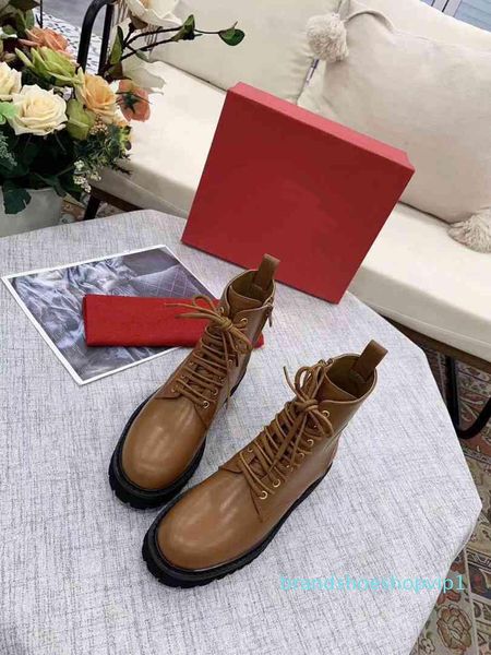 

chunky heels short boots high-grade genuine leather designer brand ladies fashion ankle boots chaussure homme size 35-41, Black