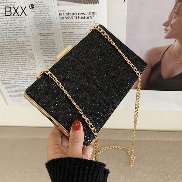 

bxx] блестки цепи crossbody сумки для женщин 2020 весна плечо сумка женский элегантный сцепления сумки hl396