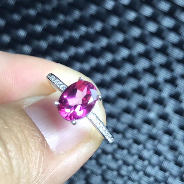 

natural z woman rings 925 silver adjustable size red gems, Golden;silver