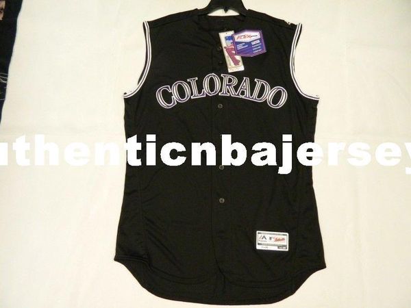 

majestic colorado black flex cool base jersey mens stitched wholesale big and tall size xs-6xl baseball jerseys, Black;blue