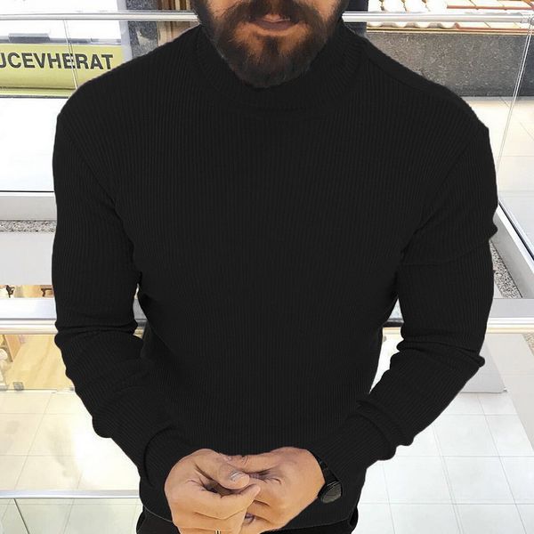 

adisputent multiple styles fashion sweater for mens pullovers turtleneck slim fit jumpers knit woole warm casual clothing, White;black