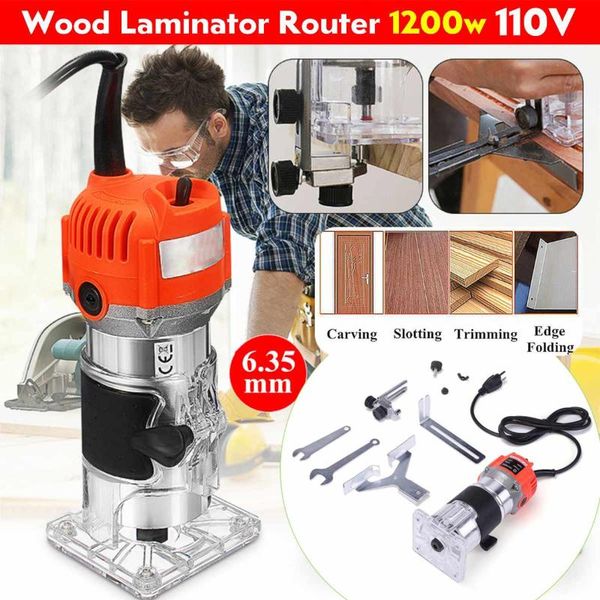 

110v-220v 1200w wood electric trimmer woodworking electric laminate edge trimmer engraving carving trimming machine wood router