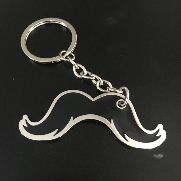 

beard keychain key ring moustache mustache key chain holder creative portachiavi chaveriro llaveros bag charm ing, Silver
