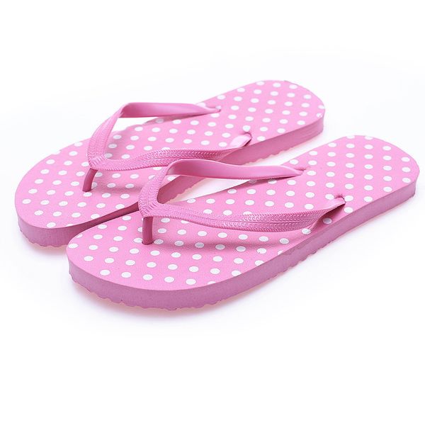 

2019 summer shoes woman striped dot flat flip flops women candy color beach sandals female beach non-slip slippers drop shipping, Black