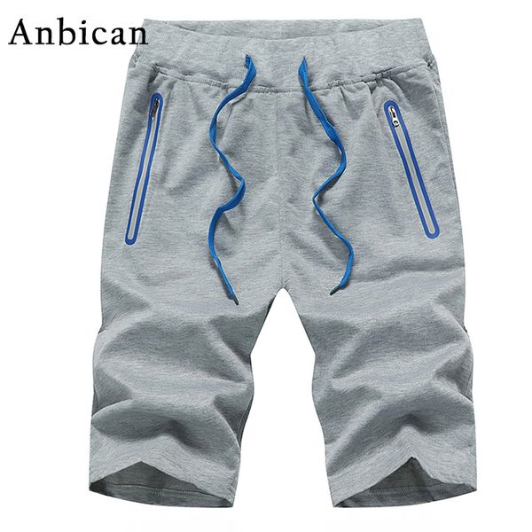 

anbican 2017 summer fashion shorts men solid color straight casual shorts brand new mens workout jogger plus size m-4xl, White;black