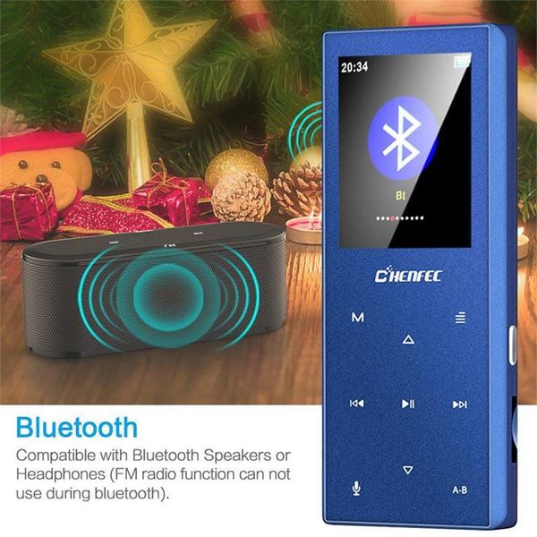 

mp3 player bluetooth4.2 metal touch button lossless hifi music player built in speaker support fm, e-book, pedometer, video