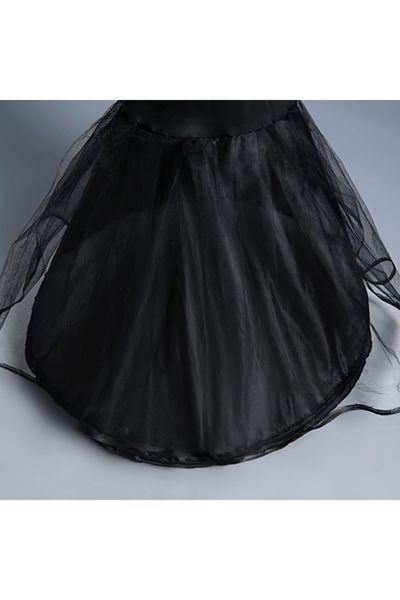 Neue schwarze Meerjungfrau-Petticoats für Damen, 1 Hoop, zwei Lagen, Tüll-Unterrock, Hochzeitsaccessoires, Krinoline, günstig cpa1197265i