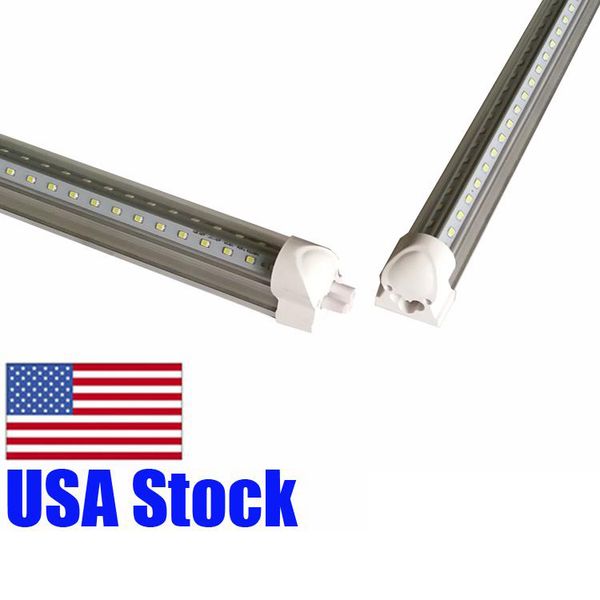 

8ft вели света пробки t8 интегрировало v-образные светодиодные фонари, радиатор 6000-6500к 4 фута 5 футов 6 футов светодиодные люминесцентны