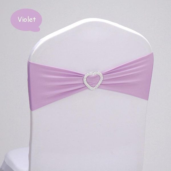 

100pc lot spandex lycra wedding chair sash band love heart knot elastic wedding birthday party chair decor pink violet wholesale