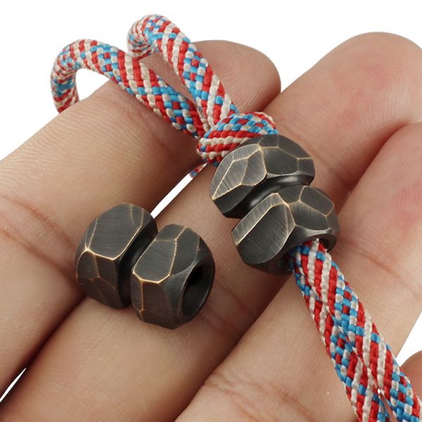

1pcs/lot vintage meteorites brass knife beads meteor crater beads rope pendant vintage copper paracord beads diy