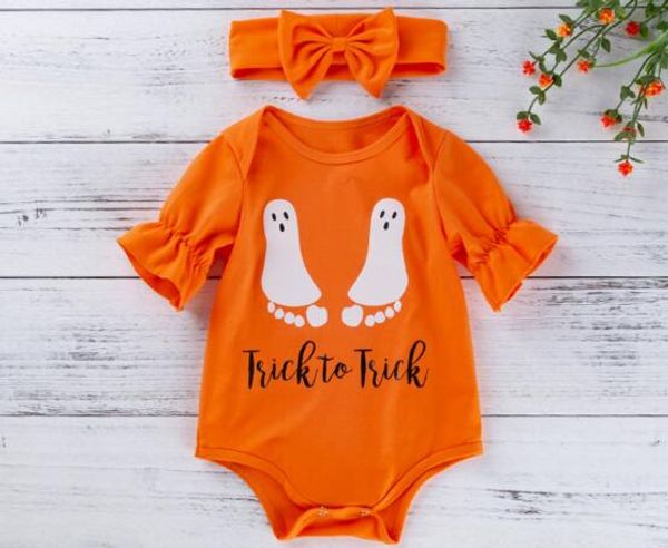 

new selling baby kids one piece clothing romper halloween pumpkin color romper with headband baby girl cosplay clothing romper, Blue