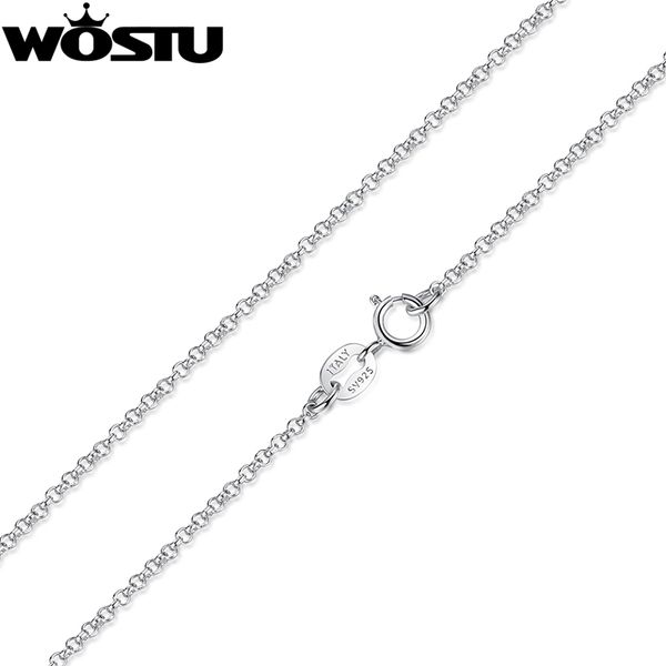 

real 925 sterling silver chains necklaces fit for pendant charm for women men luxury s925 jewelry lover gift cqa004