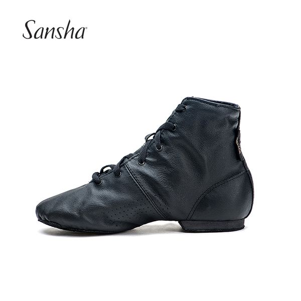 

sansha high vamp jazz boot superior cow leather suede split-sole women men girls indoor modern jazz dance shoes jb1lco