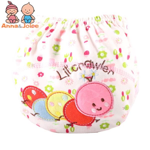 

2pc/lcute baby diapers reusable nappies cloth diaper washable infants children baby cotton training pants panties nappy changing