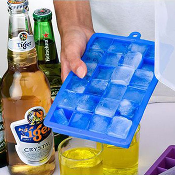 

wholesale 24 holes diy creative small ice cube mold square shape silicone ice tray fruit ice cube maker bar kitchen accessories dh0562