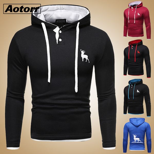 

2020 spring fashion casual hoodies men/women pullover hooded sweatshirt mens winter solid zipper blouse christmas deer printed, Black