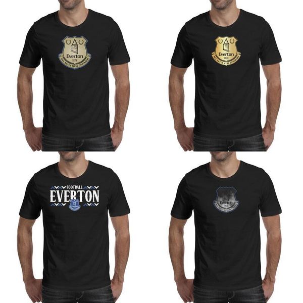 

everon f.c. the blues toffees gray lining black mens t shirts printing cool make a band classic shirt everton label flash gold golden, White;black
