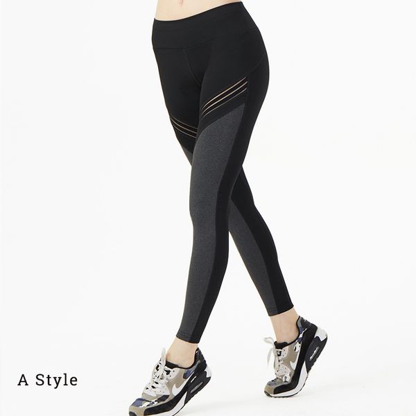 

women running pants high elastic lady fitness sport leggings tights slim running sports pants quick drying training trousers, Black;blue