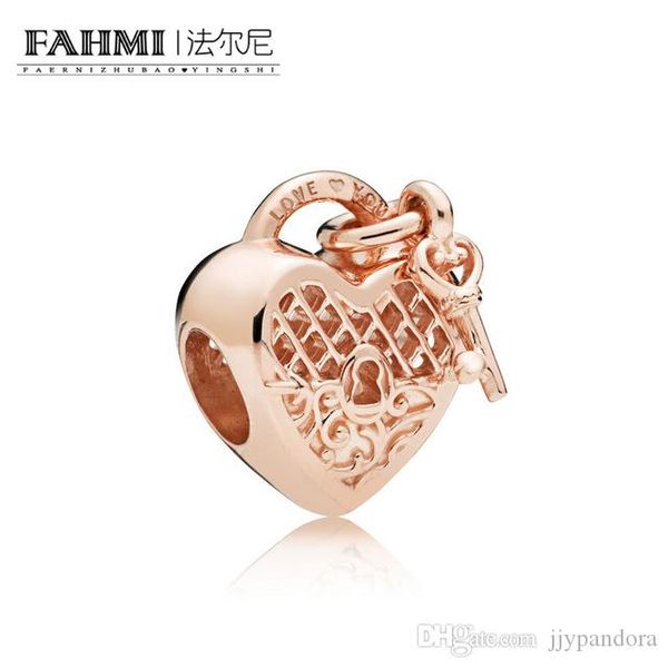 

pandora 100% 925 sterling silver нового элегантные и очаровательные 787655 rose любовь блокирования шарм бисер оригинальных украшения женщин, Black