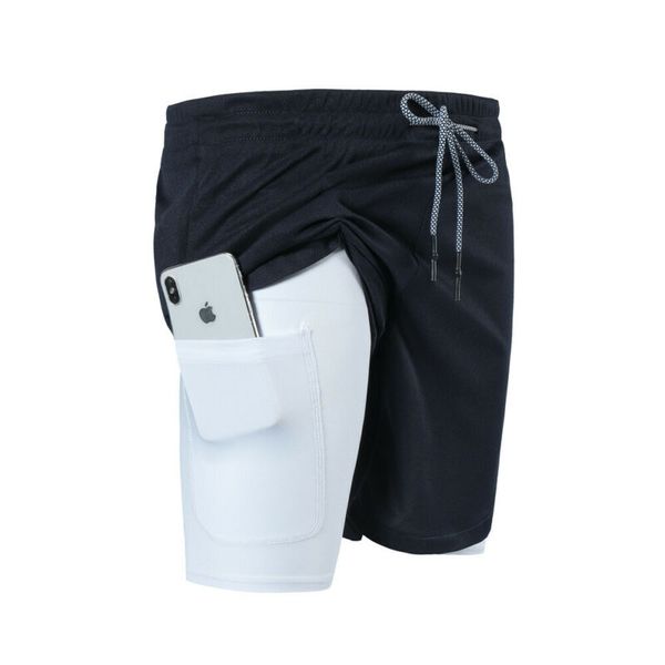 

2020 new men's shorts swimming shorts surfing board summer sport beach pants quick dry board, White;black