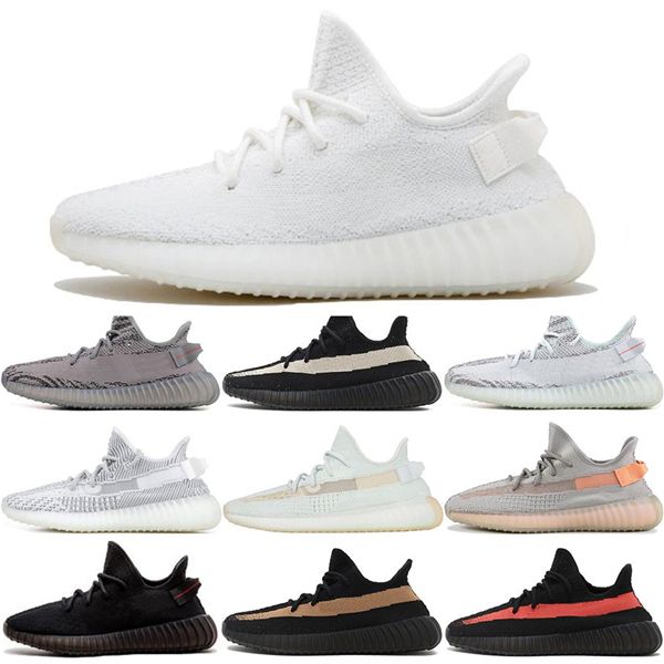 

wholesale kanye west v2 men desinger running shoes women trainers zebra black bred cream white sesame sports zapatos sneakers size 13