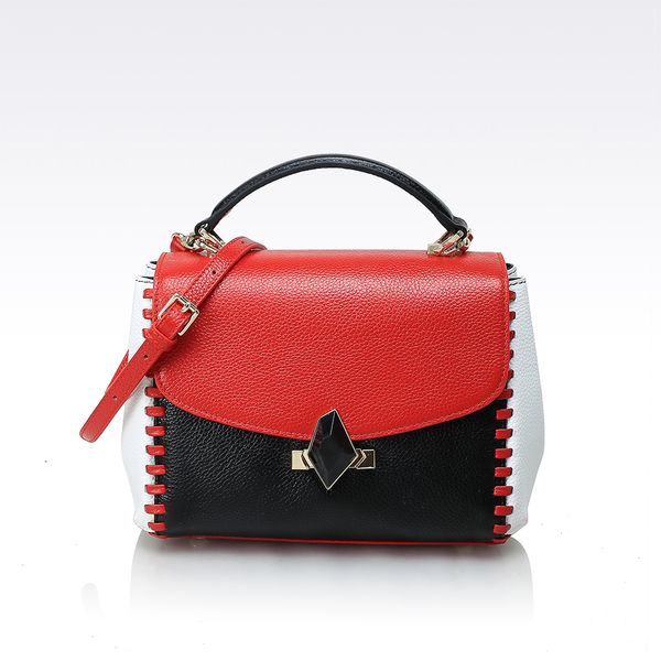 

mixed color genuine leather handbags crossbody bag for women