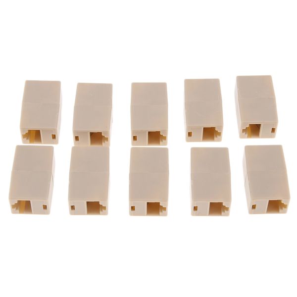 

rj45 female to female network lan connector cable extension adapter - 10 pack
