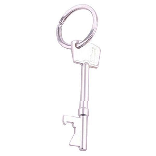 

дизайнерский мужской брелок открывалка для пивных бутылок брелок для ключей серебряный цинковый сплав брелок брелок бар инструмент подарок с, Silver