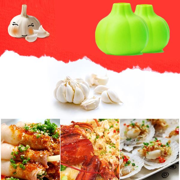

restaurant durable colored kitchen tools accessories home diy silicone manual garlic peeler