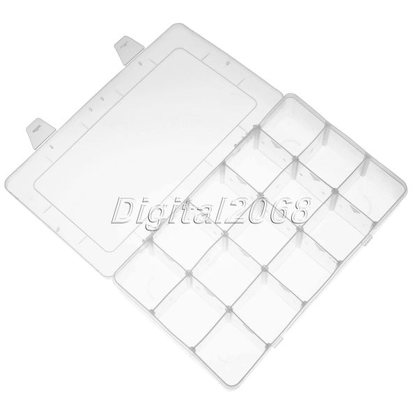 2019 Clear Drawer Organizers 15 Slots Compartment Storage Box